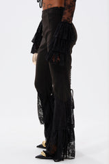 LOOKS AND FEELS GOOD LACE FLARE LEGGING