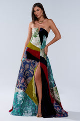 MUSHU MIXED MEDIA MAXI DRESS