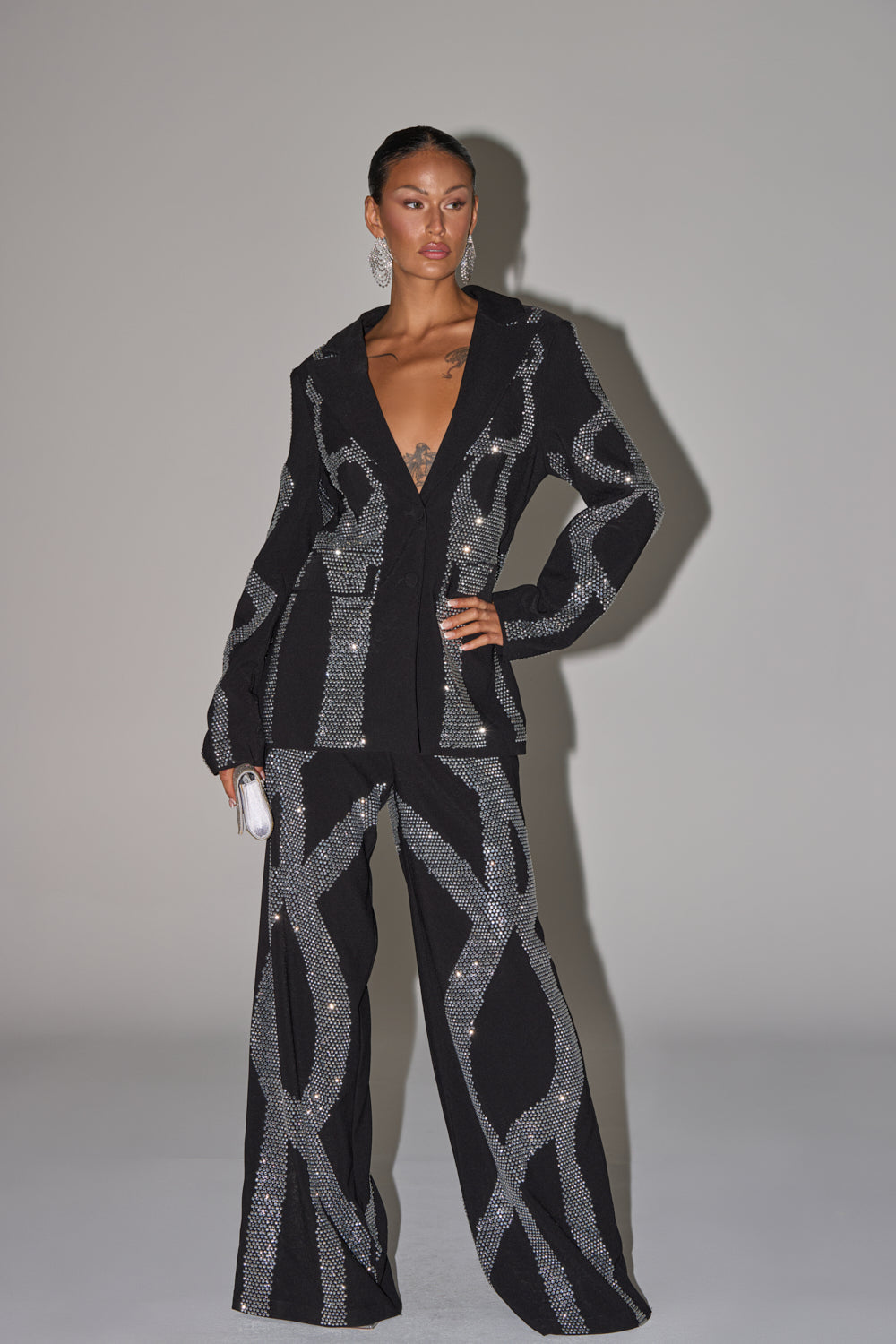 GEMINI RHINESTONE BLAZER