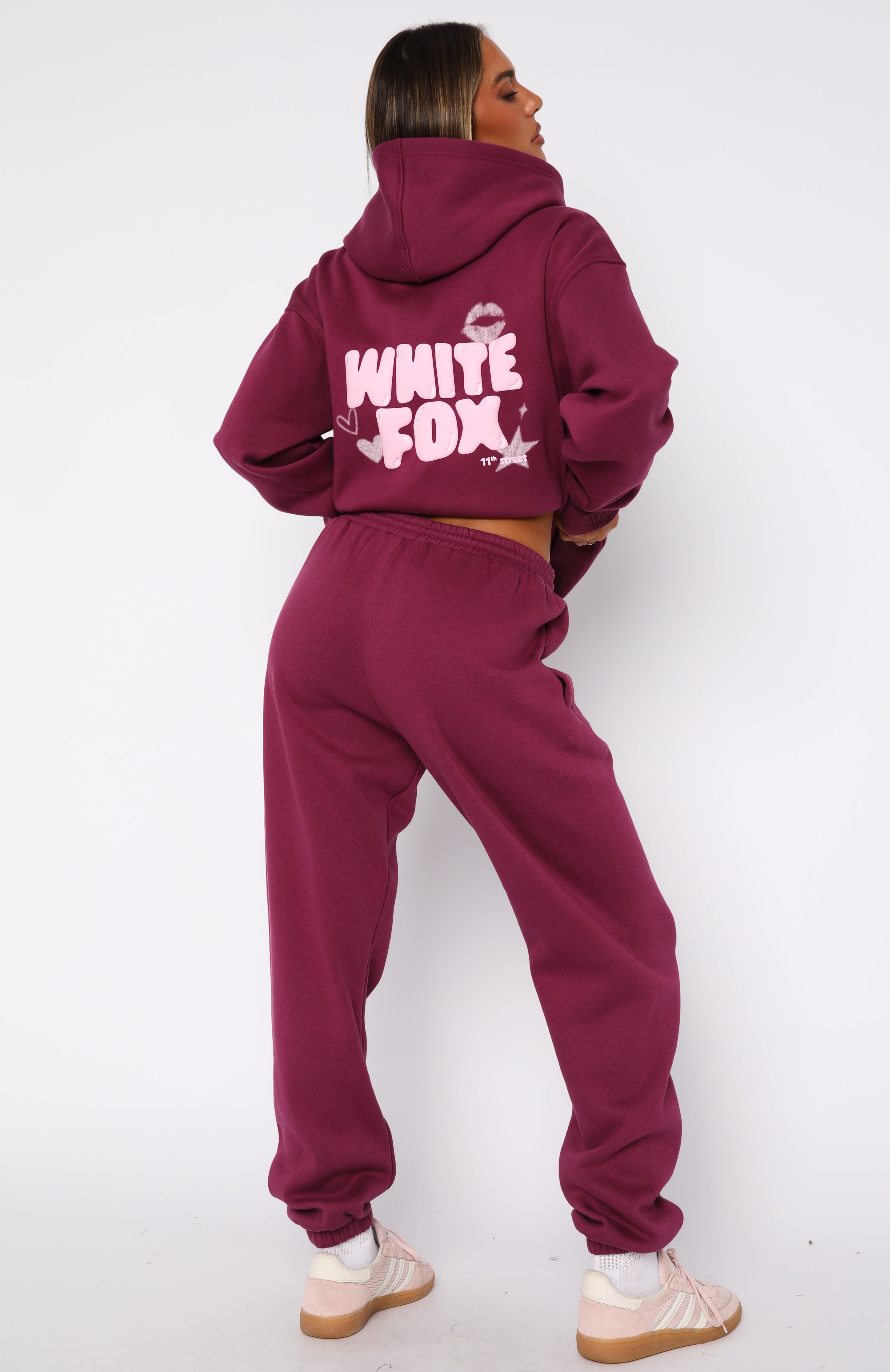 11th Street Sweet Kisses Sweatpants Very Berry