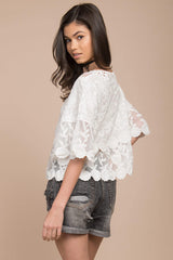 Belen Lace Top White