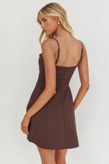 Captivated Button Feature Mini Dress Coco