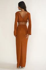 Desert Muse Cut-Out Twist Maxi Dress Ginger
