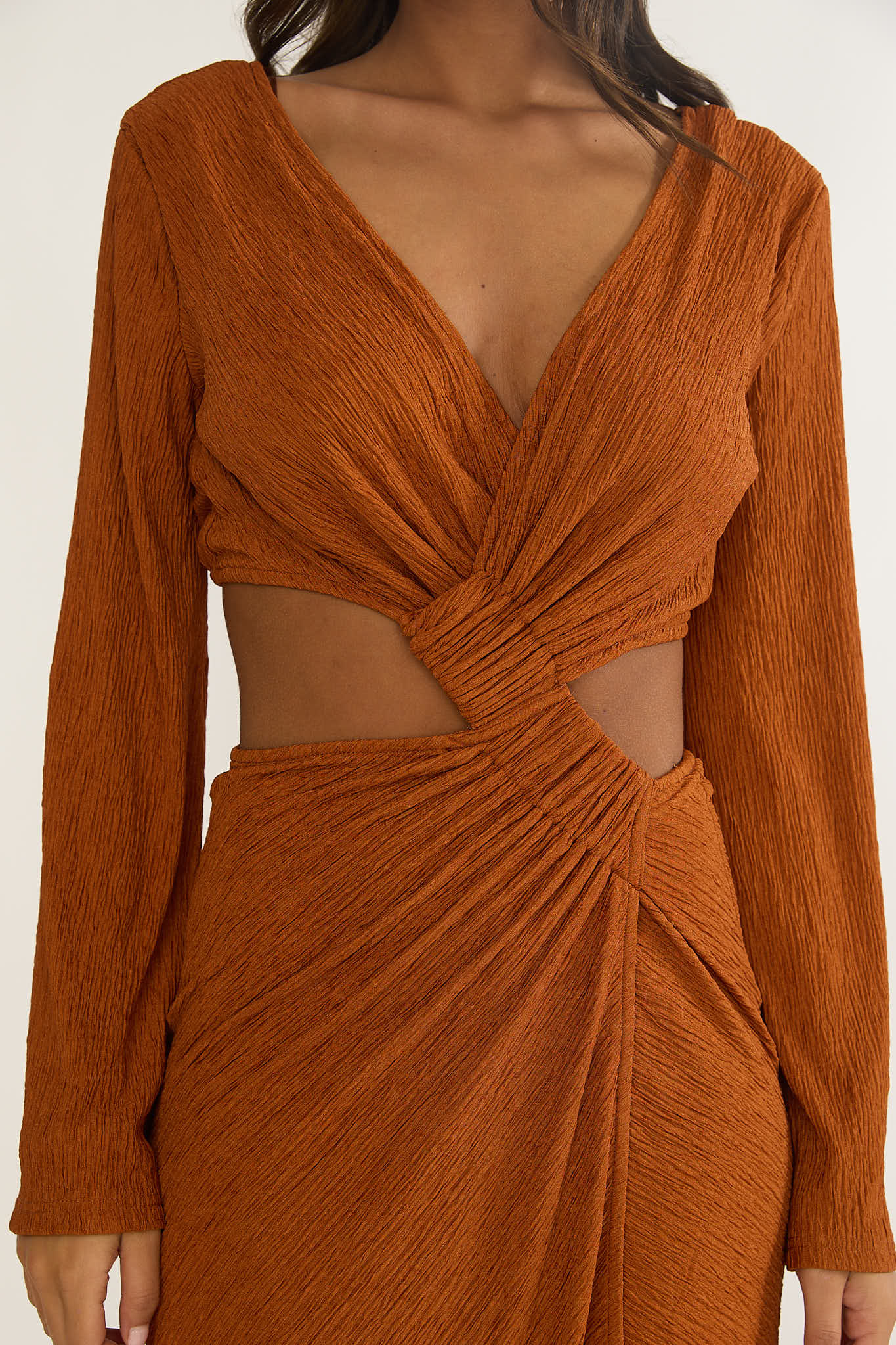 Desert Muse Cut-Out Twist Maxi Dress Ginger