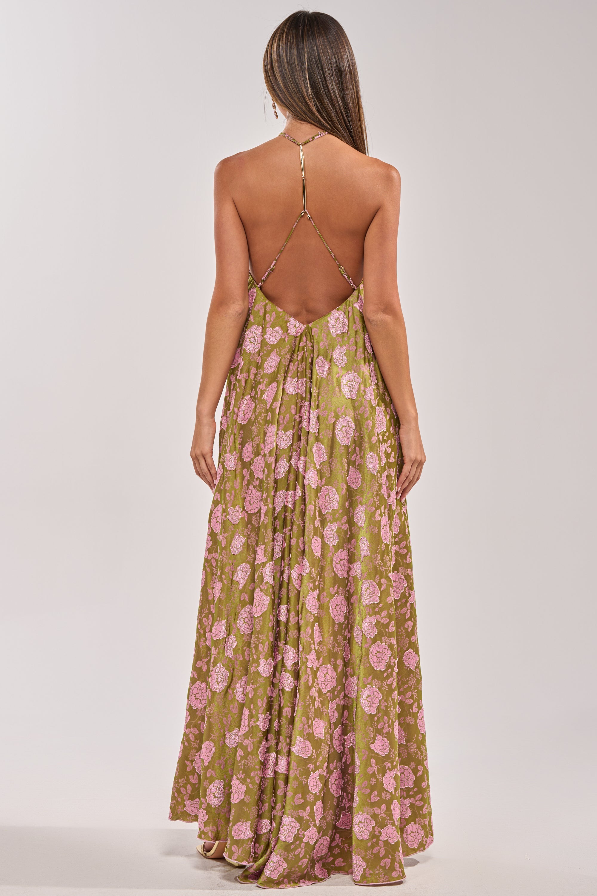 MIDNIGHT GARDEN FLORAL MAXI DRESS
