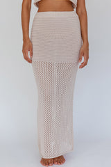 Bayside Crochet Maxi Skirt Oat