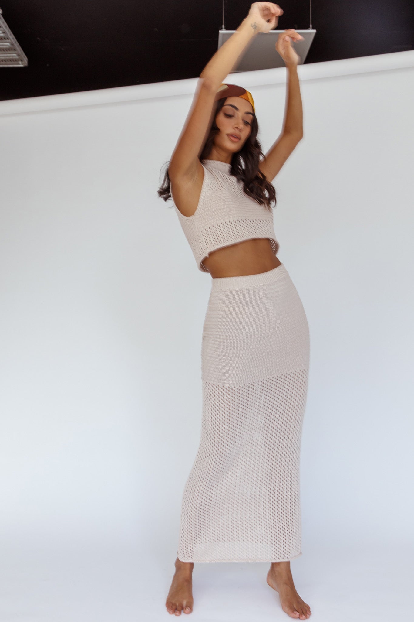Bayside Crochet Maxi Skirt Oat