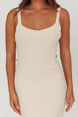 Fall Moon Cut-Out Back Maxi Dress Ivory