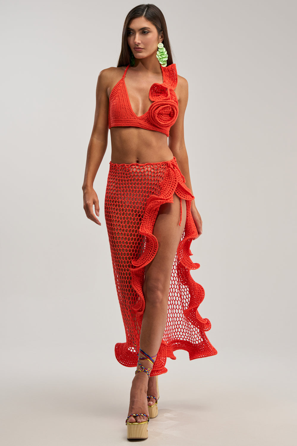 BEACH BABE CROCHET MAXI SKIRT