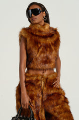 WILD CHILD CROPPED FUR VEST