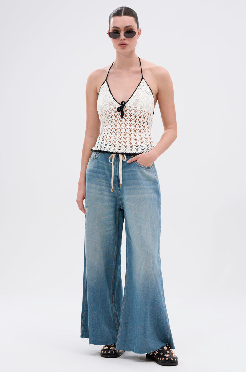 BOY BYE CROCHET TOP