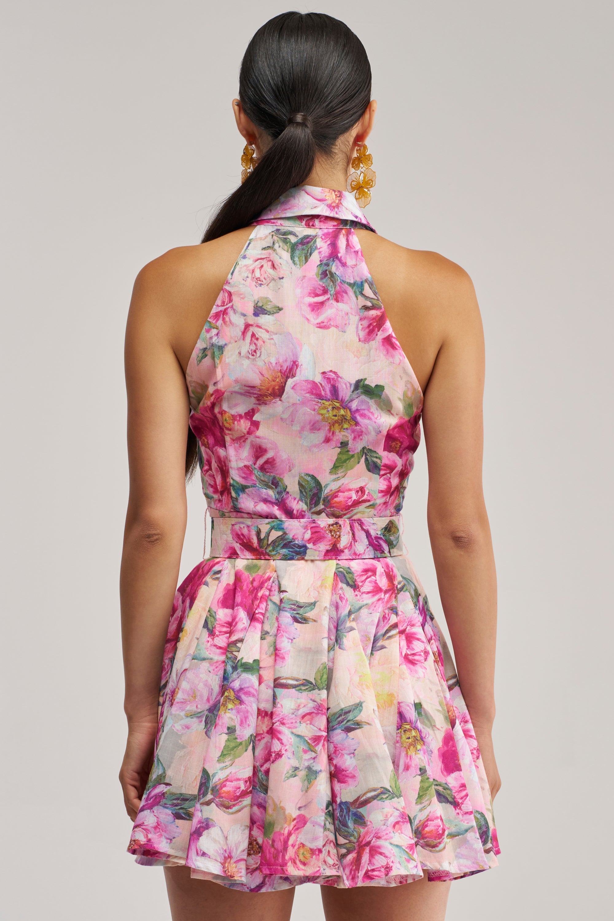 SHES A DIVA FLORAL MINI DRESS IN PINK MULTI