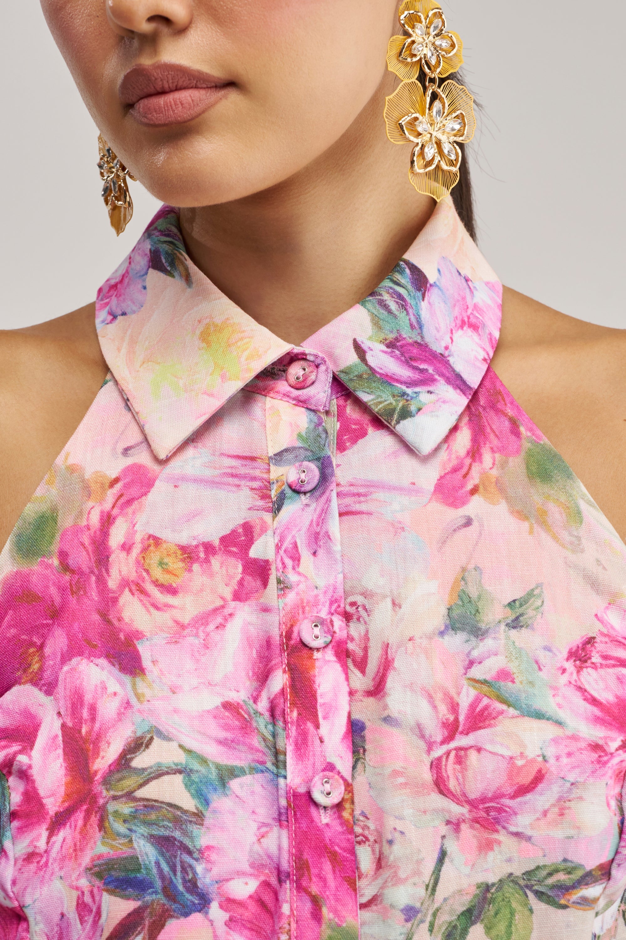 SHES A DIVA FLORAL MINI DRESS IN PINK MULTI