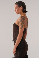 OH BABY VELVET DENIM CORSET