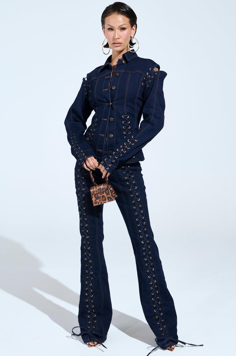 THATS ON ME FLARE DENIM PANT