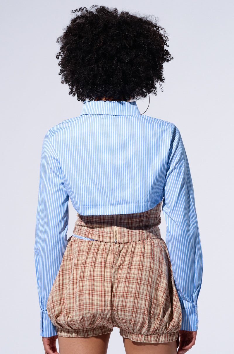 REAL LOVE PLAID TOP