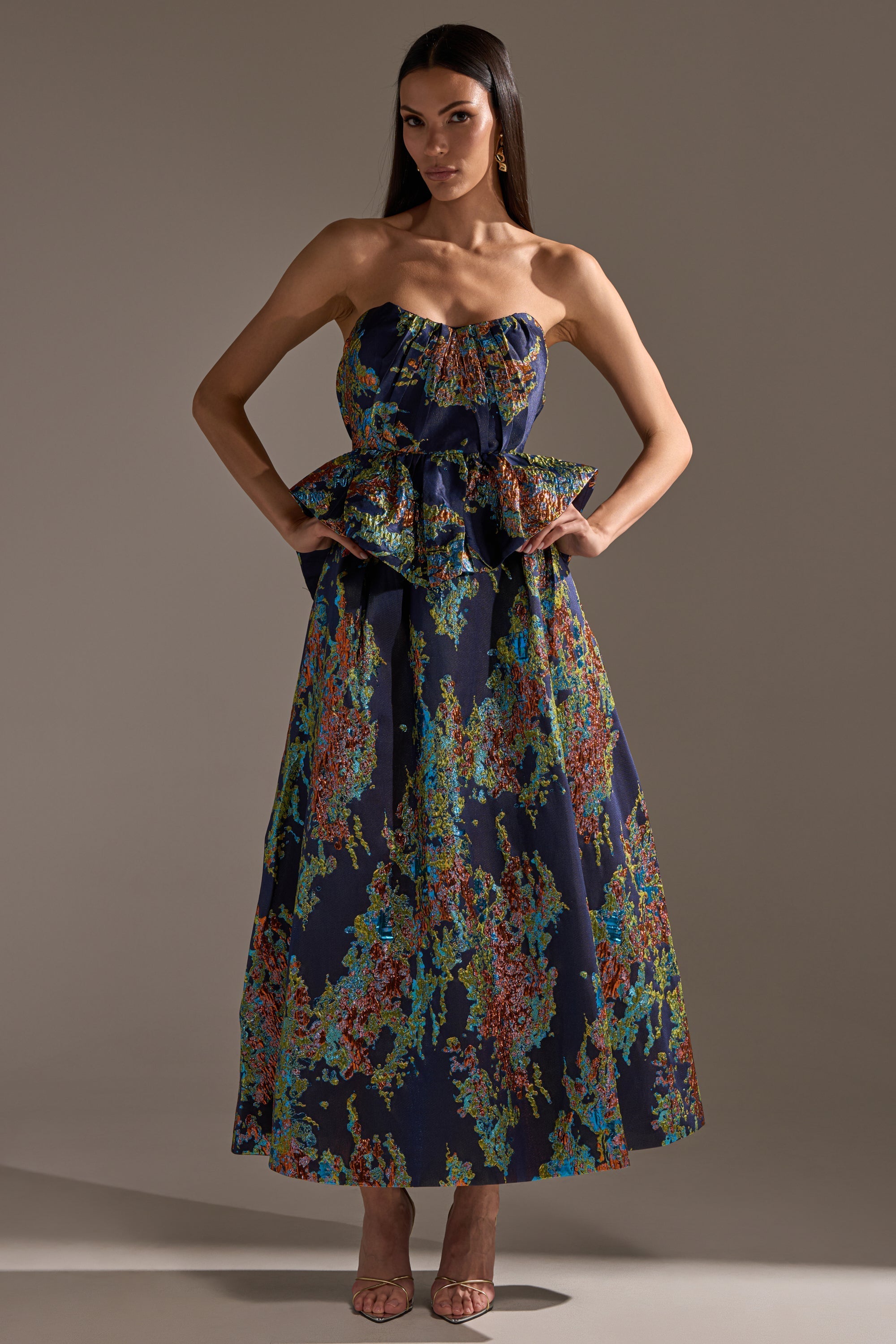 IN THE WILD BROCADE MAXI SKIRT