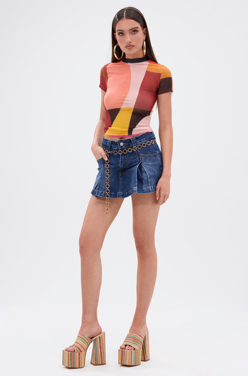 JULIE DENIM SKORT