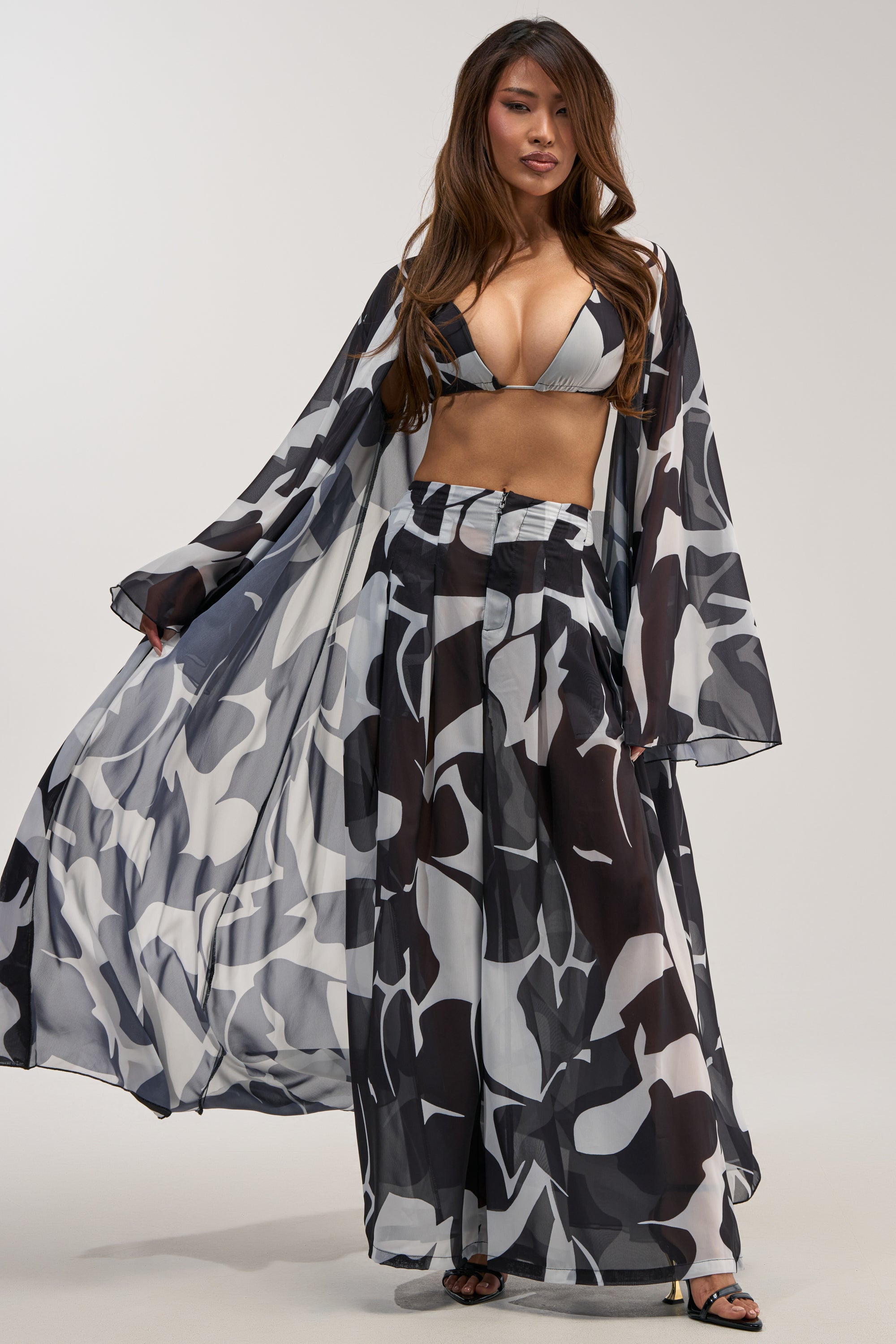 BAECATION CHIFFON WIDE LEG PANT