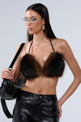 BABY ITS COLD OUTSIDE FUR BRALETTE