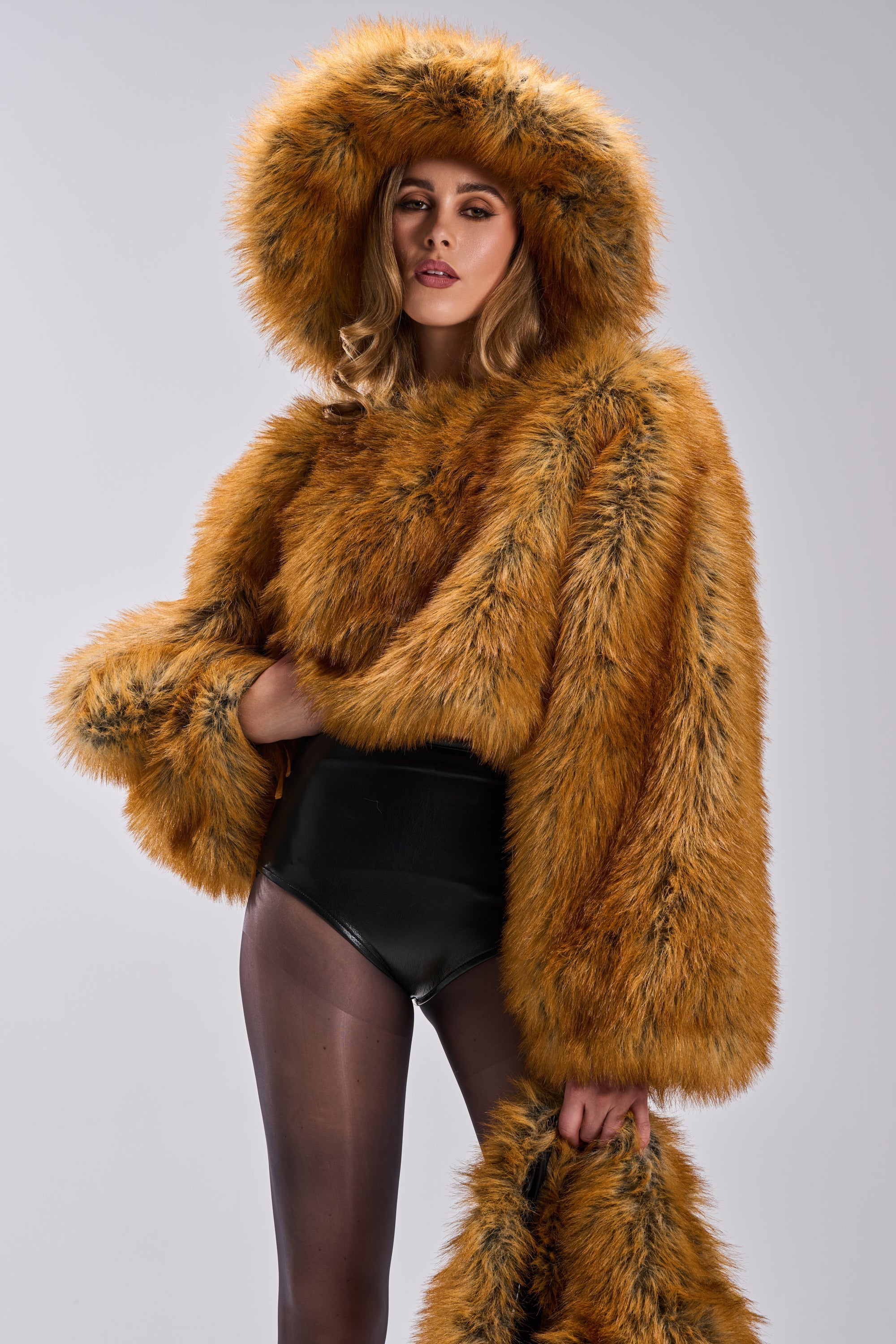 SNOW DAY FAUX FUR SWEATER