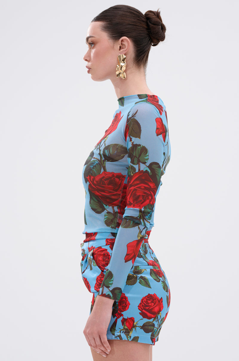 DOZEN ROSES MESH TOP