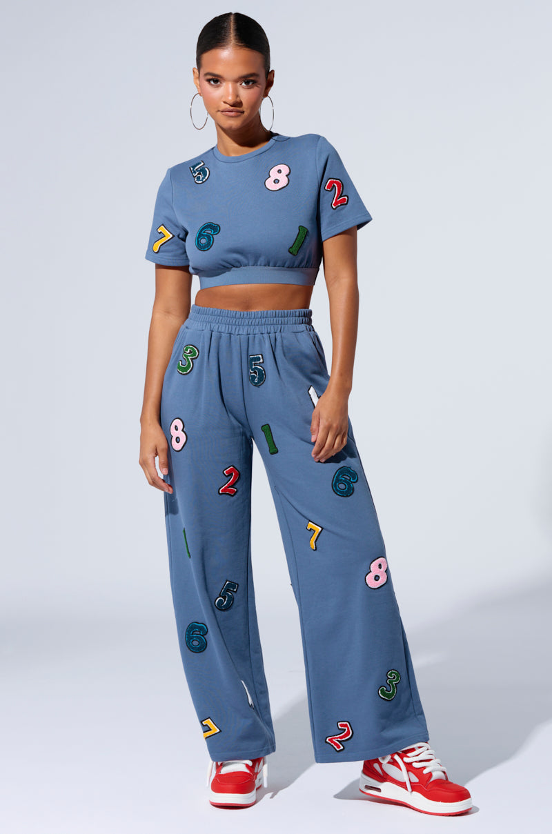 COUNT IT UP! SHORT SLEEVE CROPPED TSHIRT