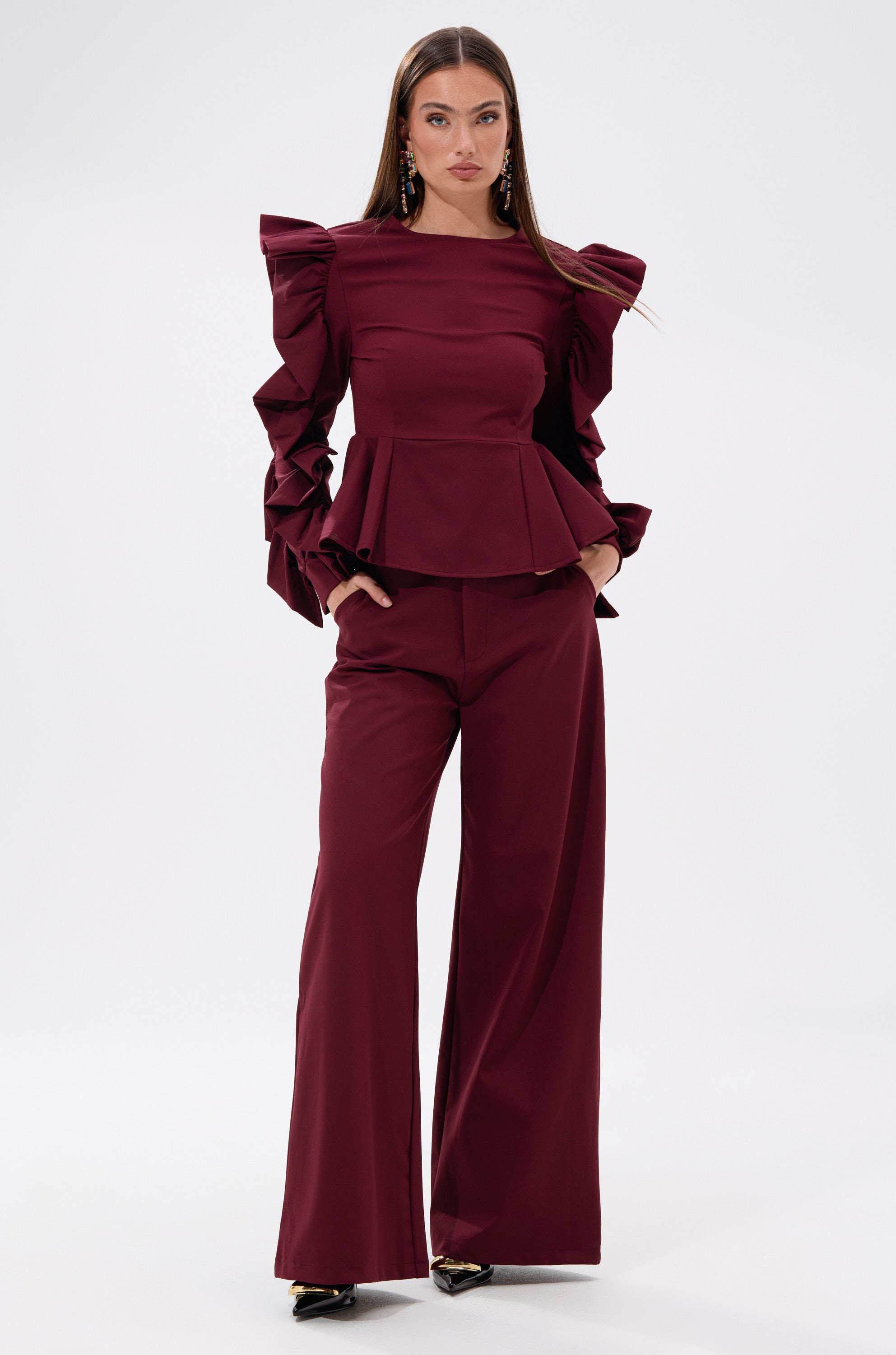 SIERRA RUFFLE BLOUSE