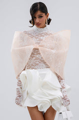 I'M A STAR LACE BOW TOP