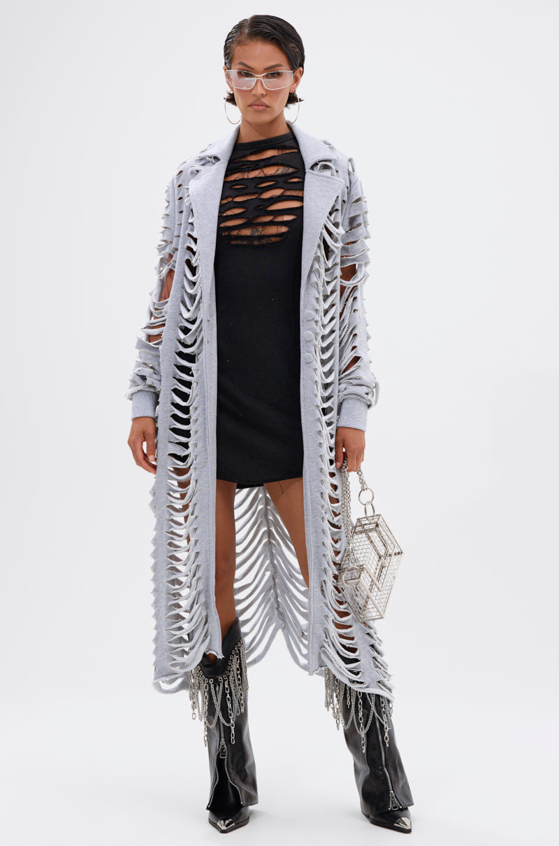 CUT IT OUT FRENCH TERRY TRENCH