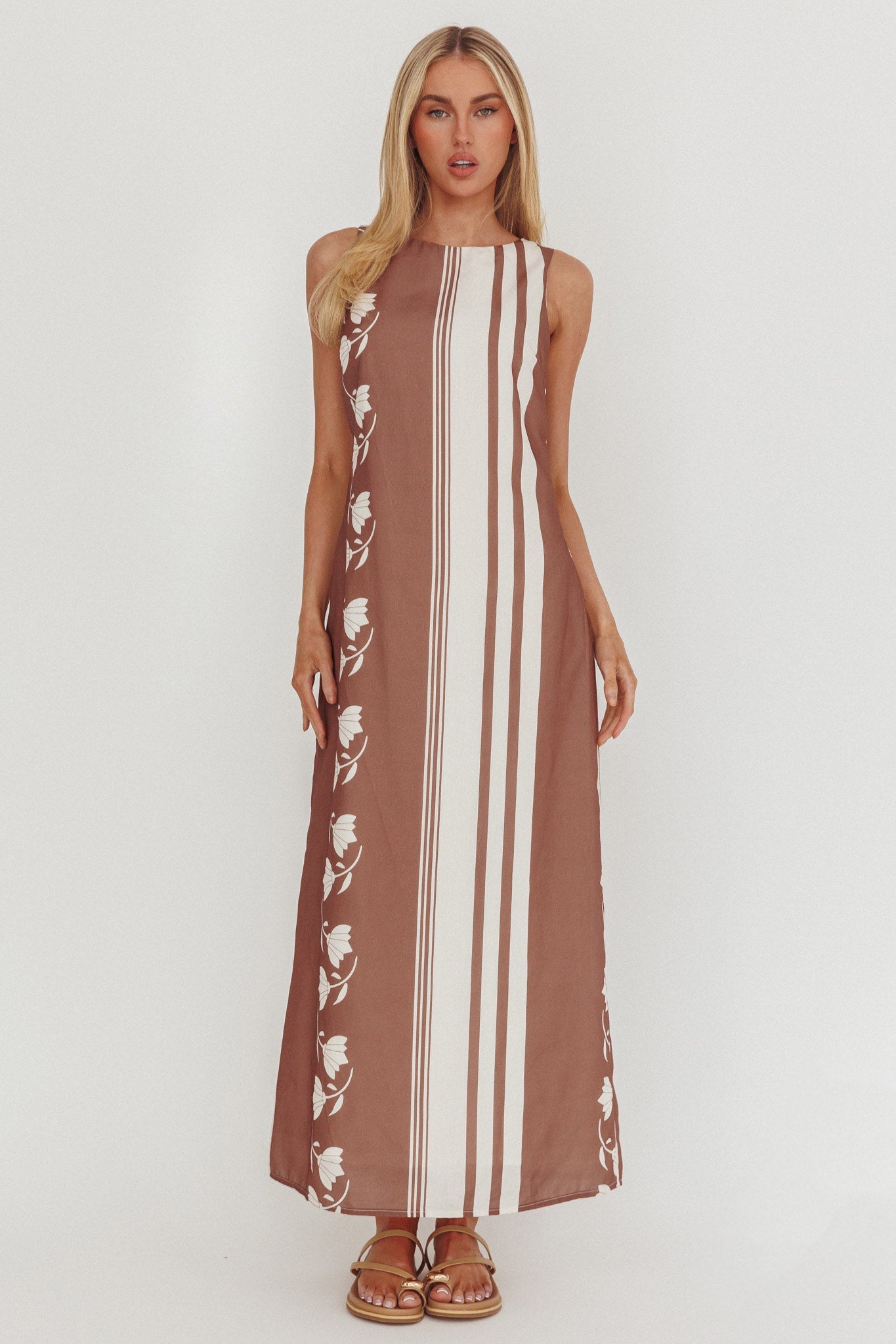 Dayla Sleeveless Waist Tie Maxi Dress Palma
