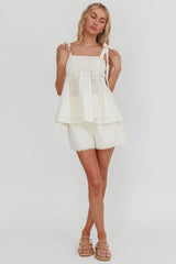 Baybreeze Lace Applique Shorts White
