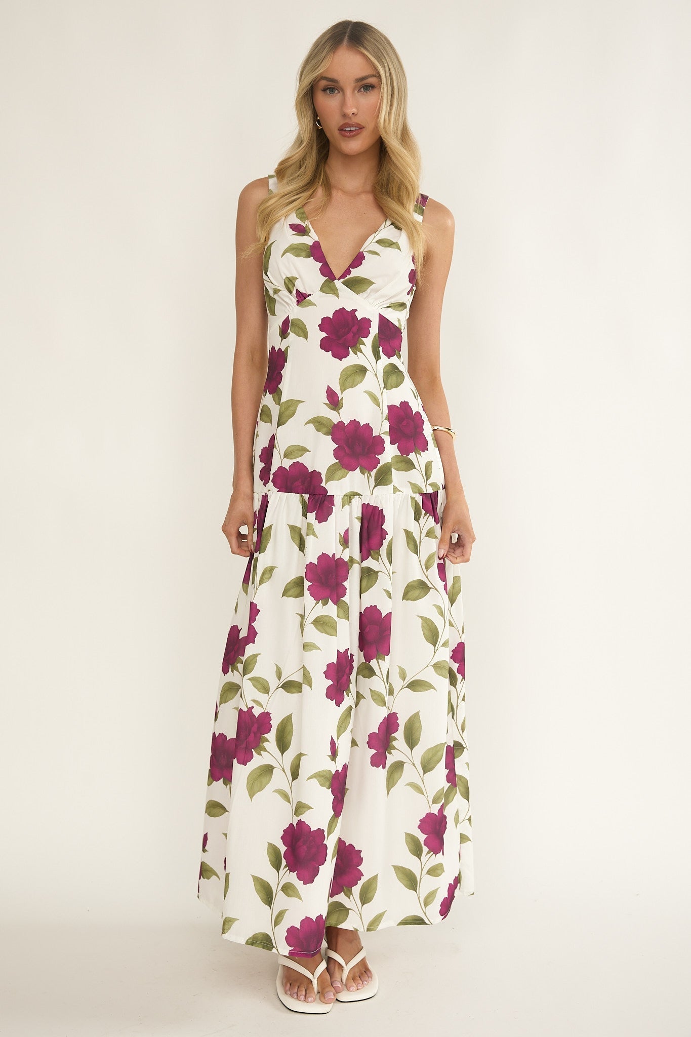 Begonia Drop Waist Maxi Dress Allegra Floral