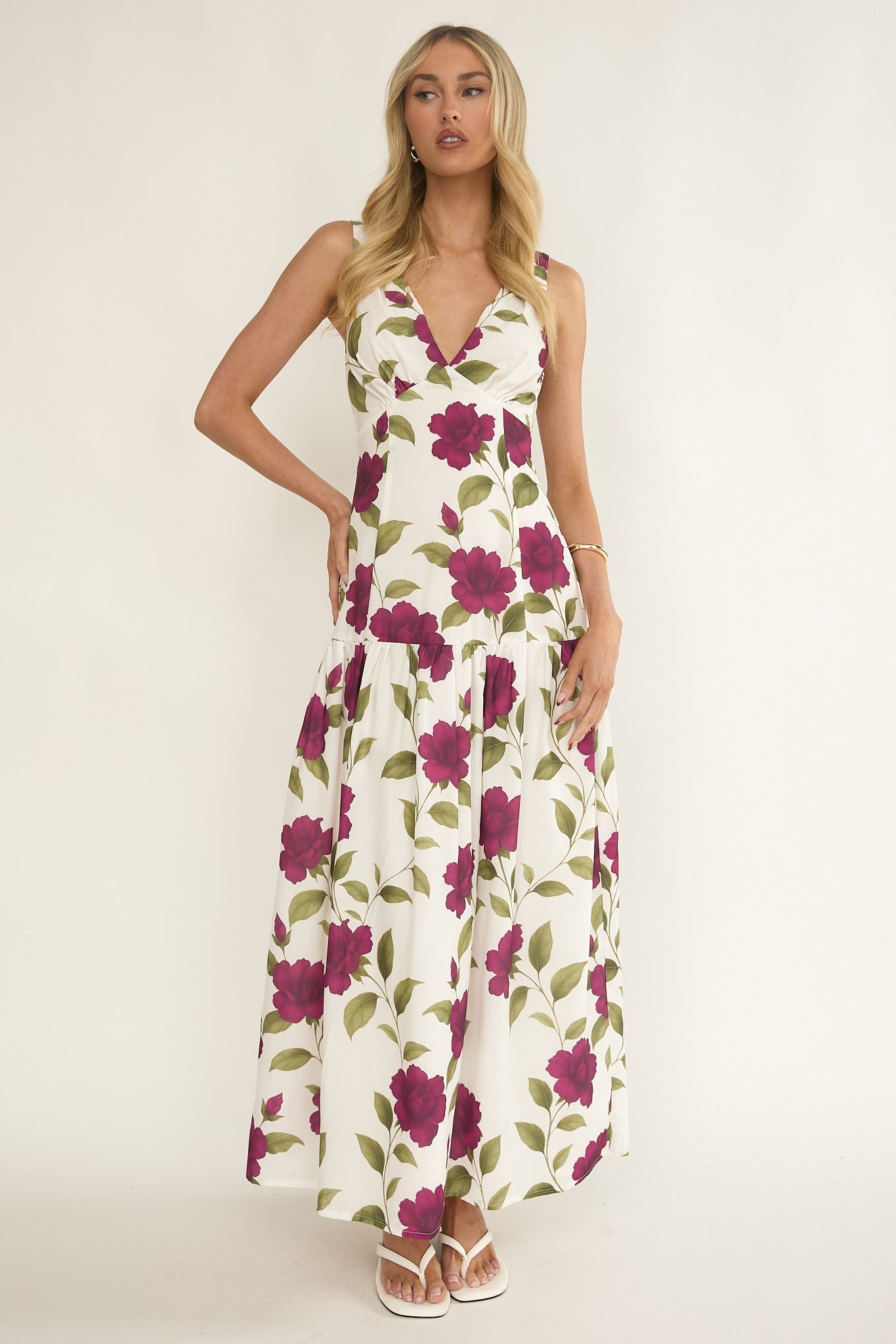 Begonia Drop Waist Maxi Dress Allegra Floral
