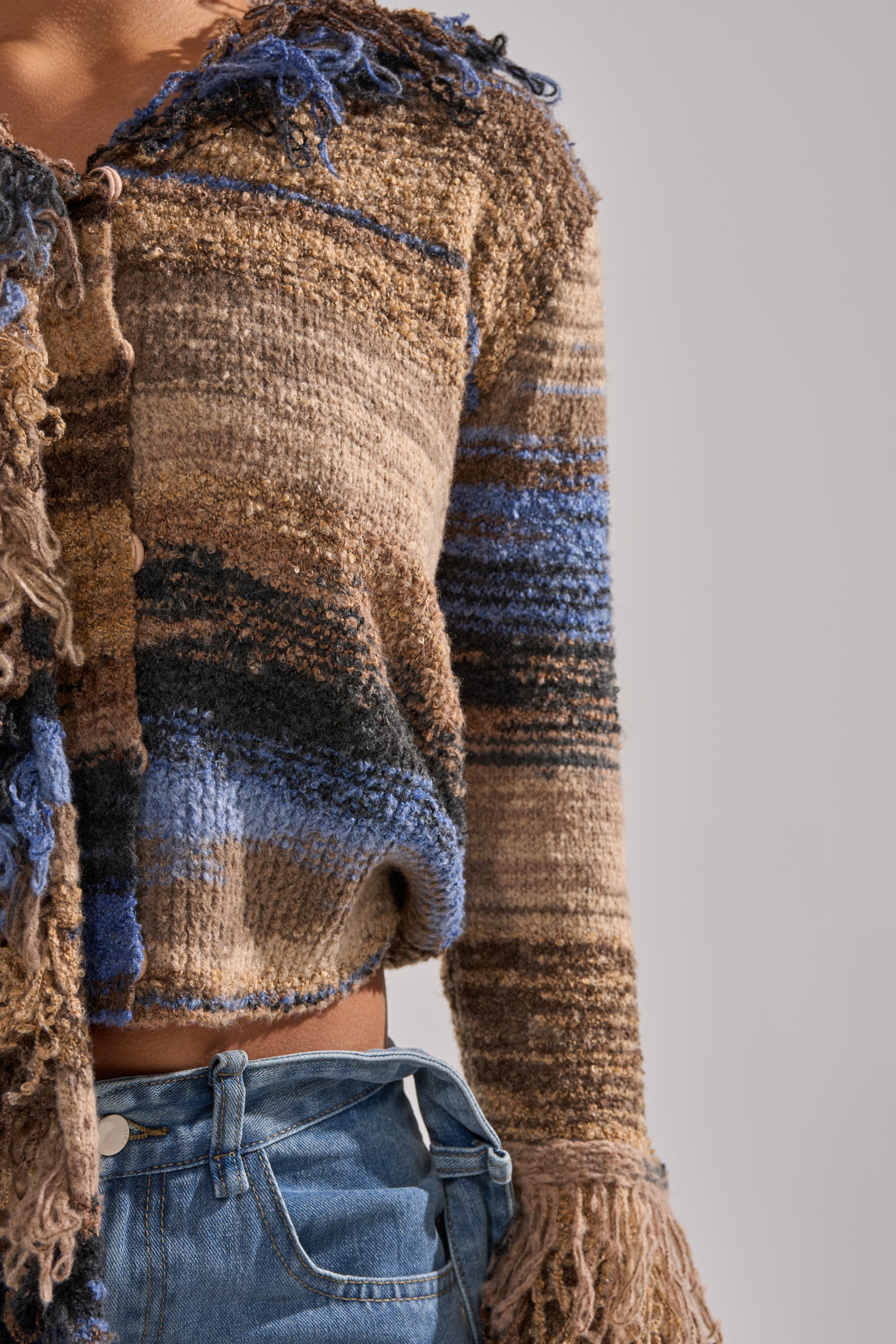 ALWAYS ON MY MIND FRINGE SWEATER