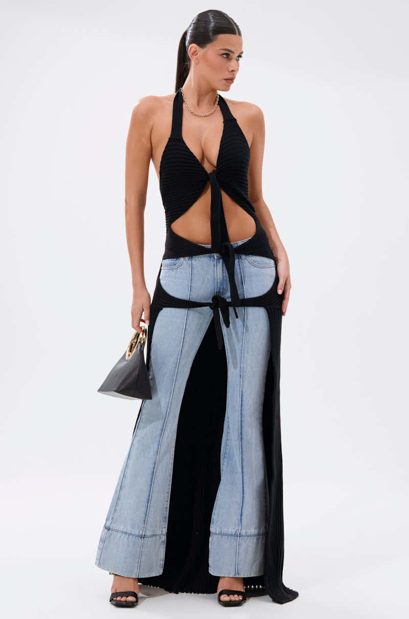 TIED TO YOU TIE-FRONT SWEATER