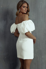 Faraday Off-Shoulder Mini Dress White