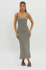 Avenue Thick Strap Midi Dress Print Solna