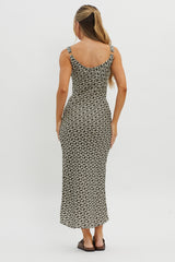 Avenue Thick Strap Midi Dress Print Solna