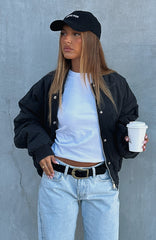 Soft Love Bomber Jacket Black