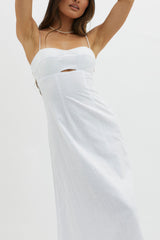 Be Yourself Keyhole Bust Maxi Dress White