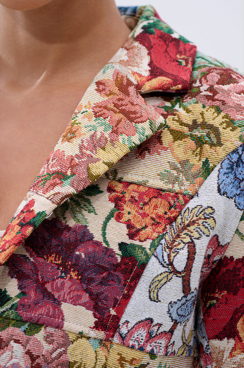 TAKE A HINT PATCHWORK BLAZER