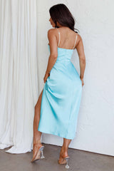 Bella Mia Twist Bust Midi Dress Ocean