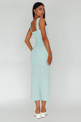 Carinn Tied Bust Maxi Dress Sky Blue