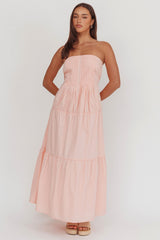 Deisa Pintuck Pleat Maxi Dress Cheek