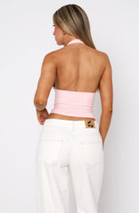 When I'm With You Halter Top Baby Pink