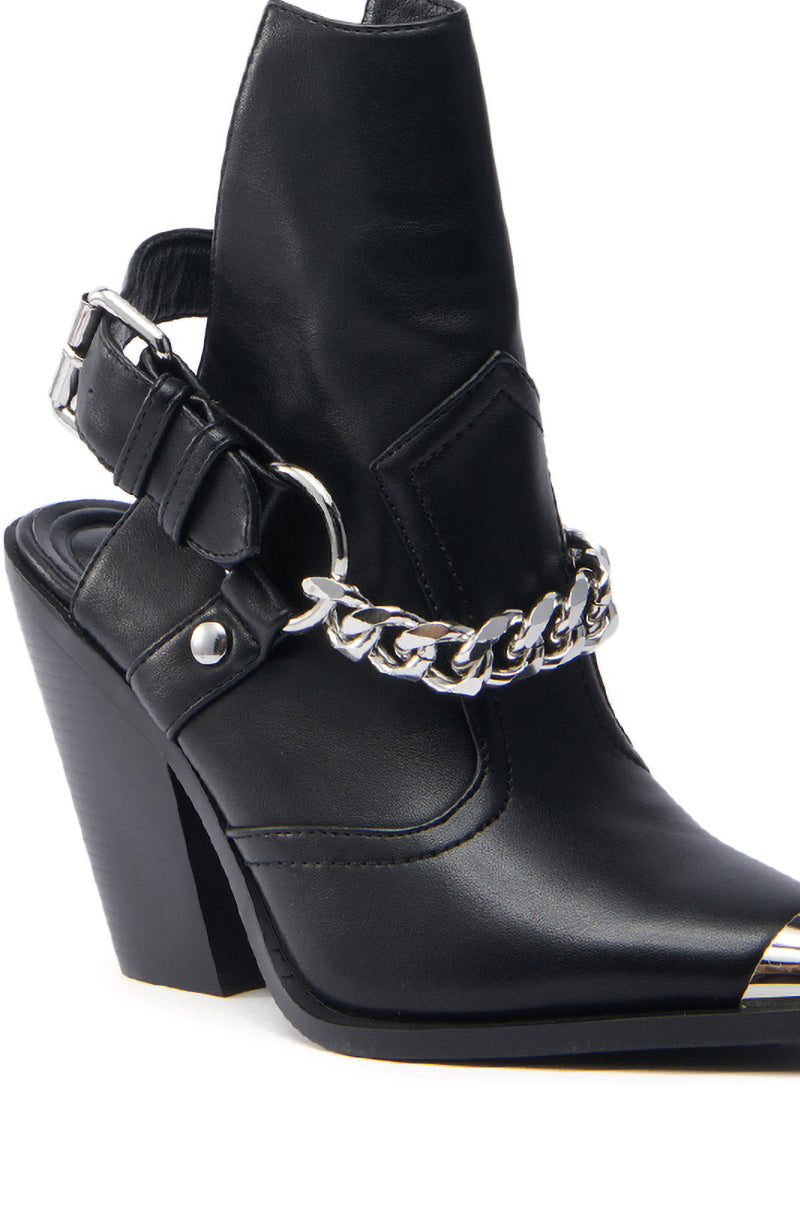 AZALEA WANG WADE BLACK WESTERN BOOTIE