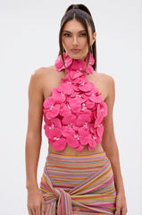 FLOWER BOMB TOP IN FUCHSIA