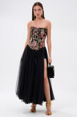 ROYAL TULLE TRIM CORSET TOP