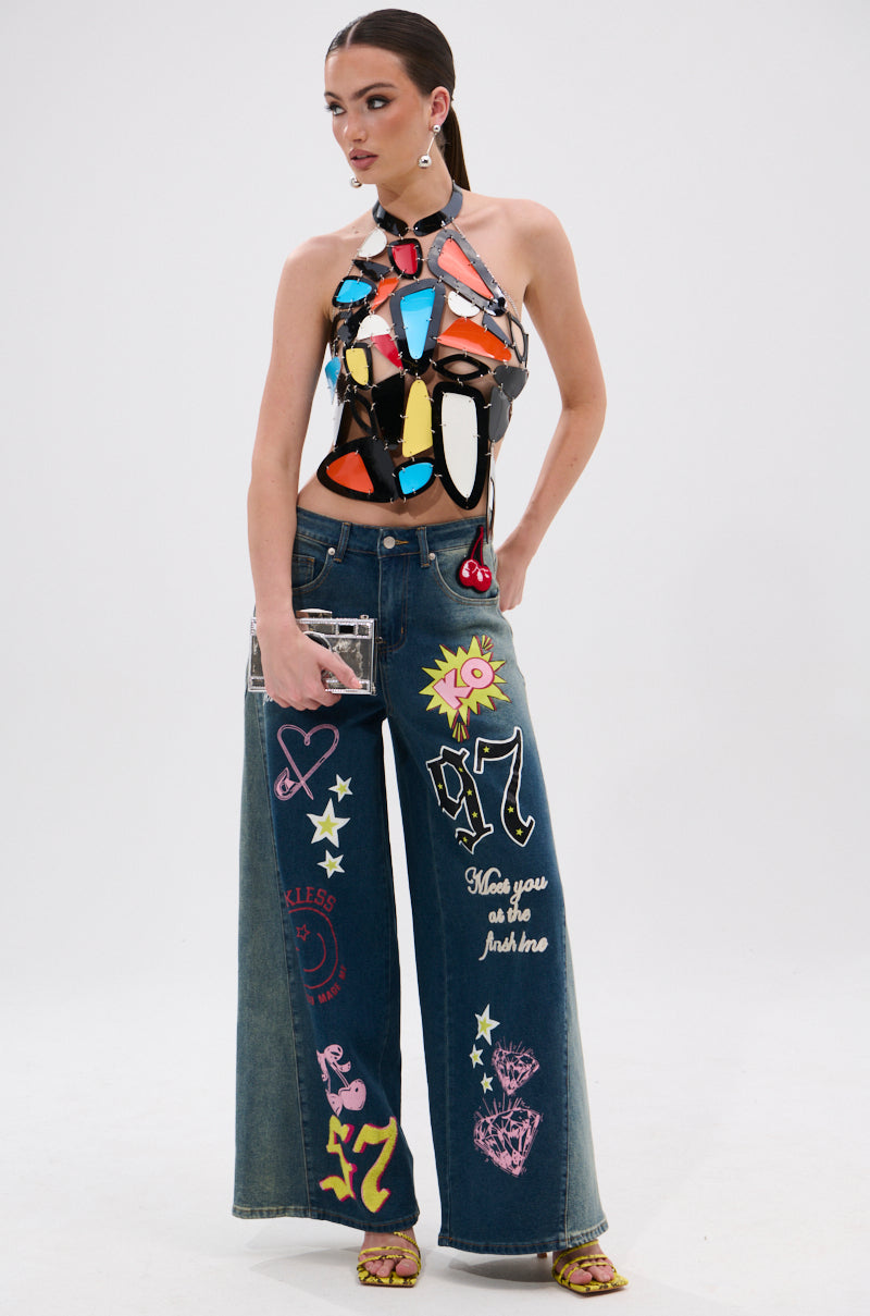 MASTERPIECE OPEN BACK HALTER TOP